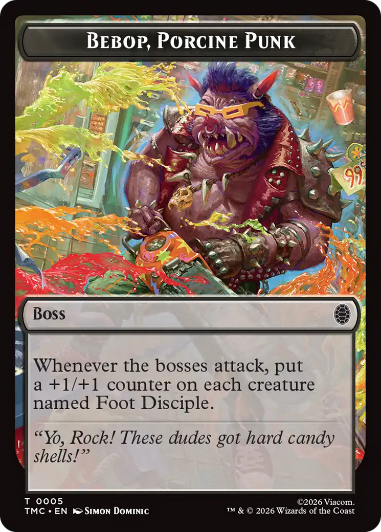 Bebop, Porcine Punk [Teenage Mutant Ninja Turtles Commander Tokens] | Jack's On Queen