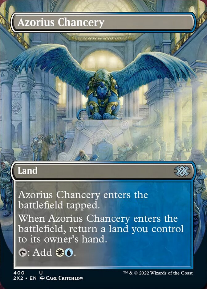 Azorius Chancery (Borderless Alternate Art) [Double Masters 2022] | Jack's On Queen