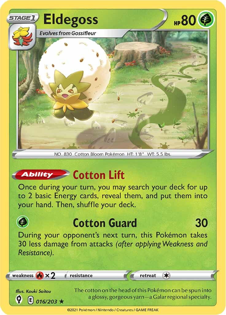 Eldegoss (016/203) (Theme Deck Exclusive) [Sword & Shield: Evolving Skies] | Jack's On Queen