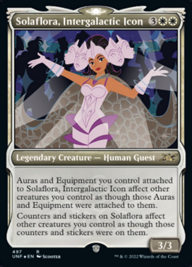 Solaflora, Intergalactic Icon (Showcase) (Galaxy Foil) [Unfinity] | Jack's On Queen