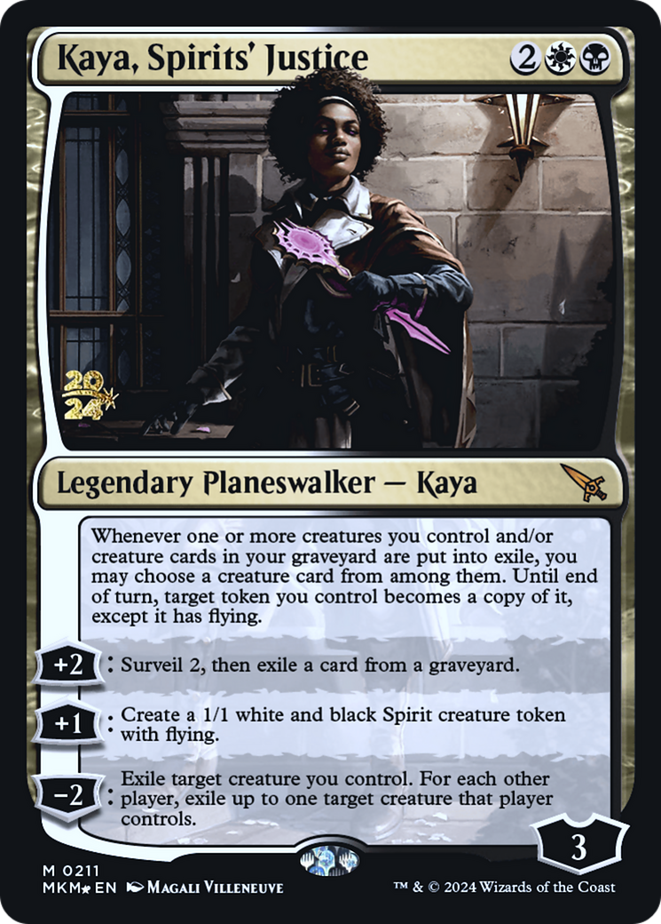 Kaya, Spirits' Justice [Murders at Karlov Manor Prerelease Promos] | Jack's On Queen