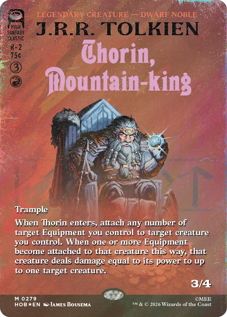 Thorin, Mountain-king (Borderless) (Surge Foil) [The Hobbit] | Jack's On Queen