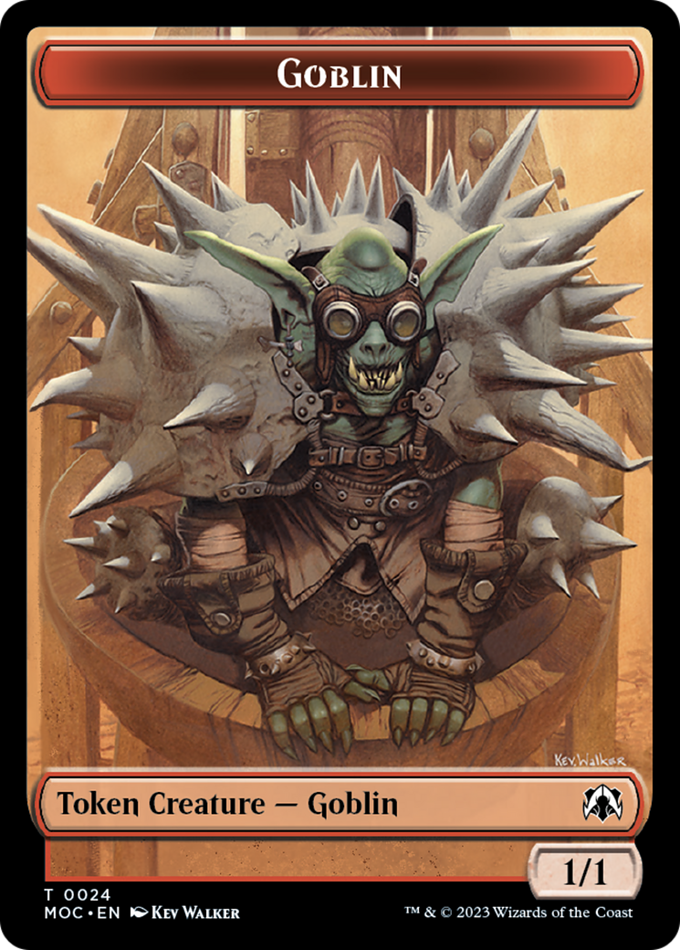 Goblin // Sliver Double-Sided Token [March of the Machine Commander Tokens] | Jack's On Queen