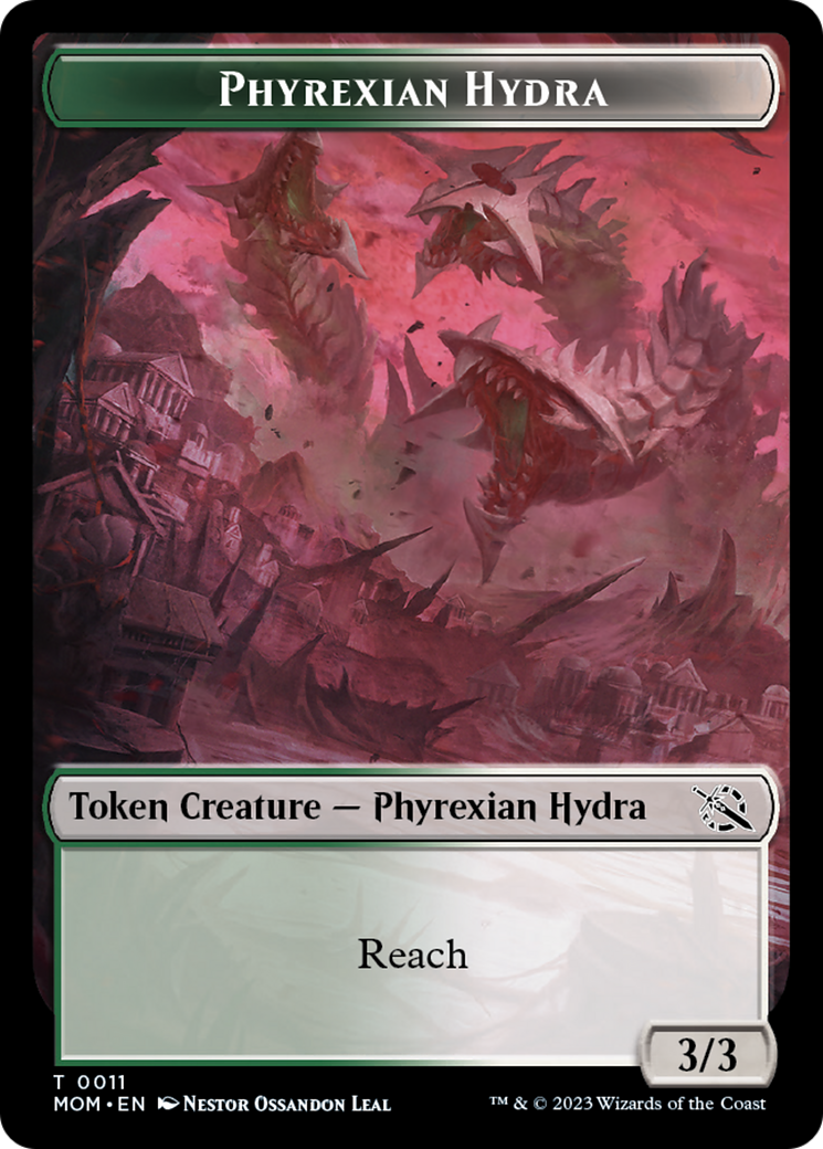 Elemental (9) // Phyrexian Hydra (11) Double-Sided Token [March of the Machine Tokens] | Jack's On Queen