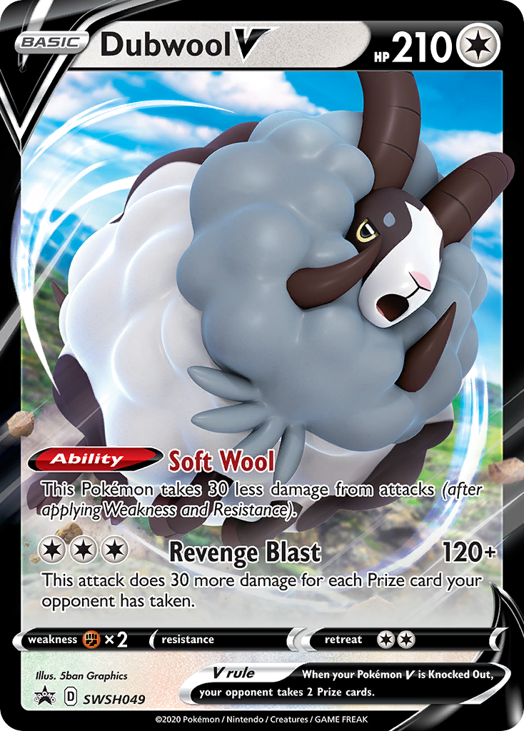 Dubwool V (SWSH049) (Jumbo Card) [Sword & Shield: Black Star Promos] | Jack's On Queen