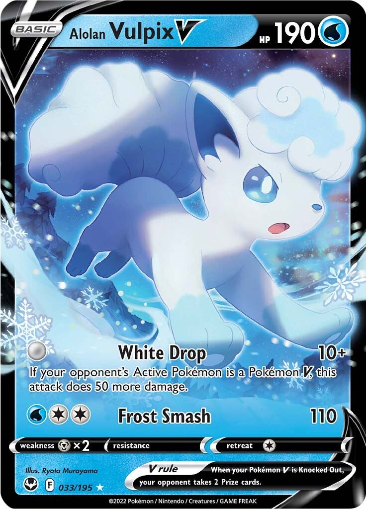 Alolan Vulpix V (033/195) [Sword & Shield: Silver Tempest] | Jack's On Queen