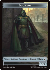 Merfolk // Doombot Double-Sided Token [Marvel Super Heroes Tokens] | Jack's On Queen