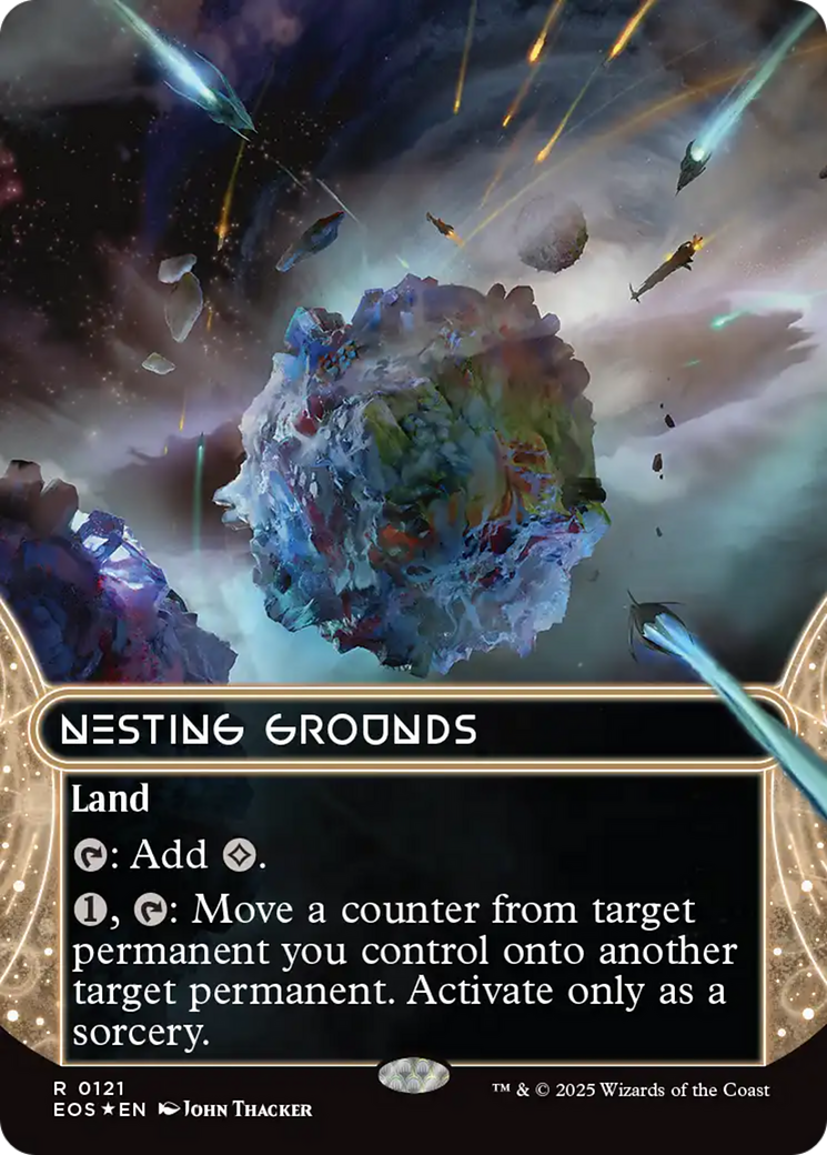 Nesting Grounds (0121) (Borderless) (Galaxy Foil) [Edge of Eternities: Stellar Sights] | Jack's On Queen