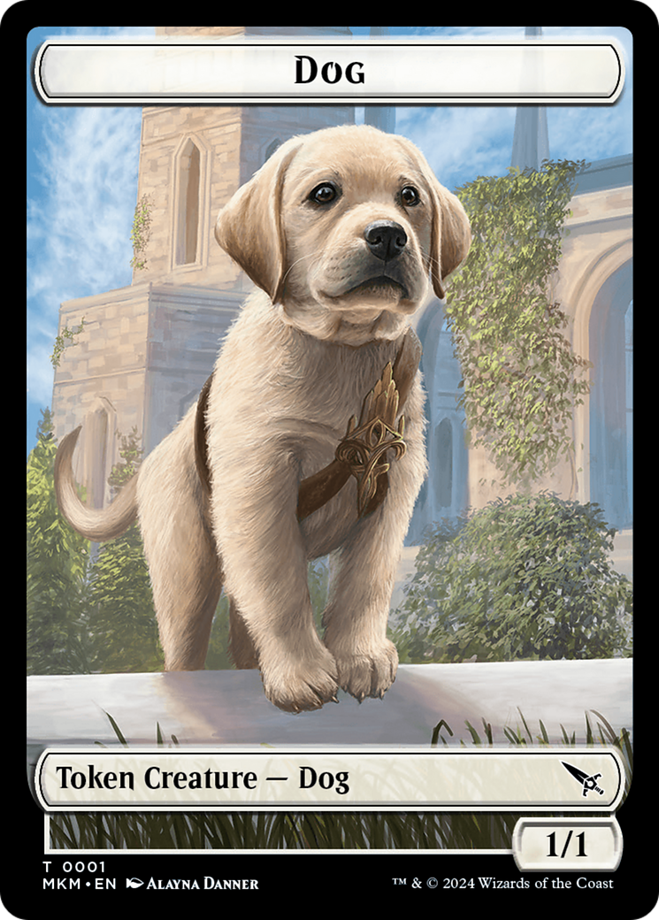 Detective // Dog Double-Sided Token [Murders at Karlov Manor Tokens] | Jack's On Queen