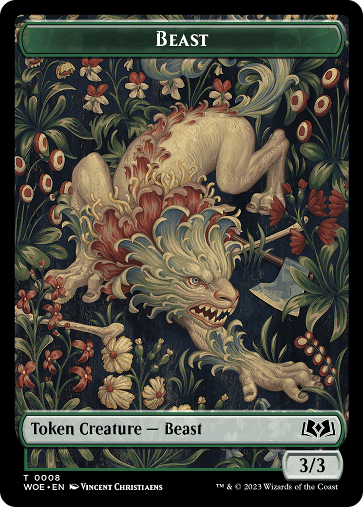 Beast Token [Wilds of Eldraine Tokens] | Jack's On Queen