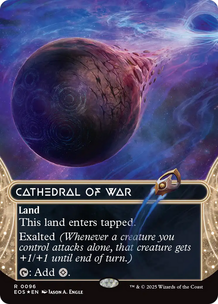 Cathedral of War (0096) (Borderless) (Galaxy Foil) [Edge of Eternities: Stellar Sights] | Jack's On Queen