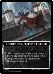 Bounty: Paq, Fleeting Filcher // Bounty Rules Double-Sided Token [Outlaws of Thunder Junction Commander Tokens] | Jack's On Queen