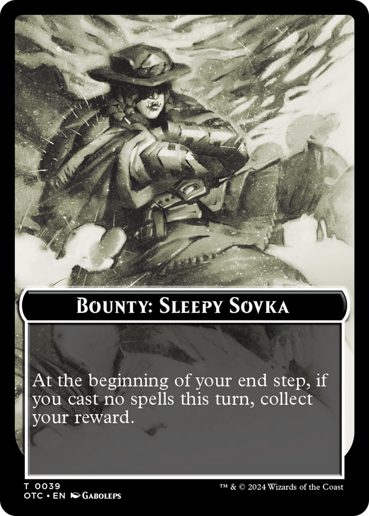 Bounty: Sleepy Sovka // Bounty Rules Double-Sided Token [Outlaws of Thunder Junction Commander Tokens] | Jack's On Queen