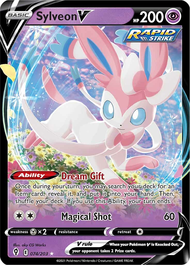 Sylveon V (074/203) [Sword & Shield: Evolving Skies] | Jack's On Queen