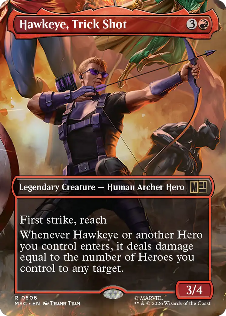 Hawkeye, Trick Shot (Borderless) [Marvel Super Heroes Commander] | Jack's On Queen