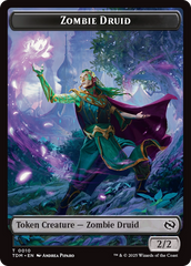 Zombie Druid // Treasure Double-Sided Token [Tarkir: Dragonstorm Tokens] | Jack's On Queen