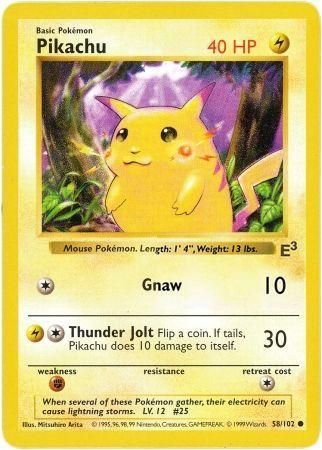 Pikachu (58/102) (E3 Stamped Promo with Red Cheeks) [Miscellaneous Cards] | Jack's On Queen