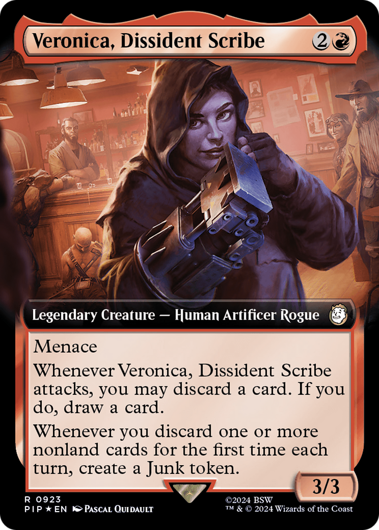 Veronica, Dissident Scribe (Extended Art) (Surge Foil) [Fallout] | Jack's On Queen