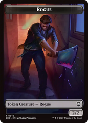 Spirit (0025) // Rogue Double-Sided Token [Secrets of Strixhaven Commander Tokens] | Jack's On Queen