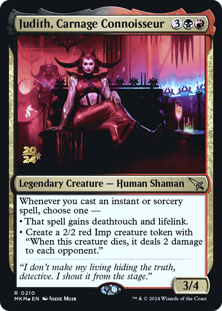 Judith, Carnage Connoisseur [Murders at Karlov Manor Prerelease Promos] | Jack's On Queen