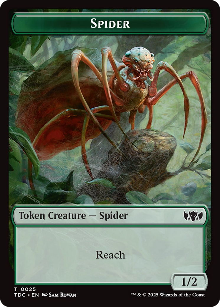 Wall // Spider Double-Sided Token [Tarkir: Dragonstorm Commander Tokens] | Jack's On Queen