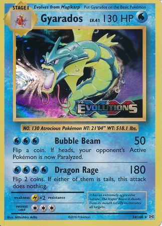 Gyarados (34/108) (XY Evolutions Prerelease) [XY: Black Star Promos] | Jack's On Queen