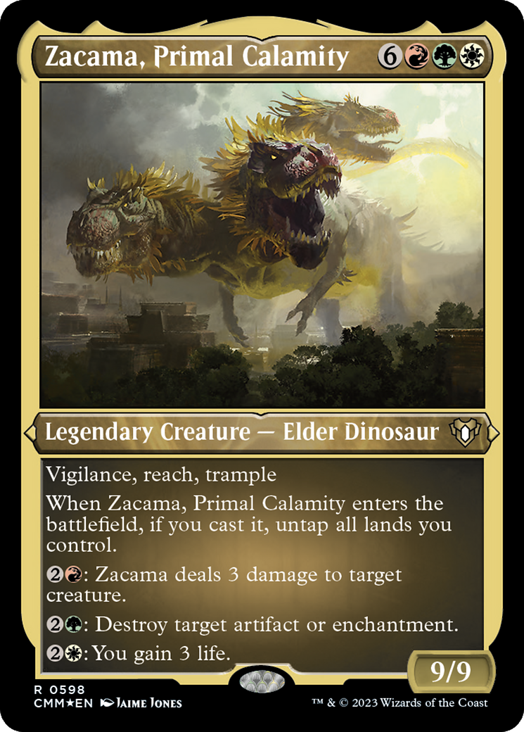 Zacama, Primal Calamity (Foil Etched) [Commander Masters] | Jack's On Queen