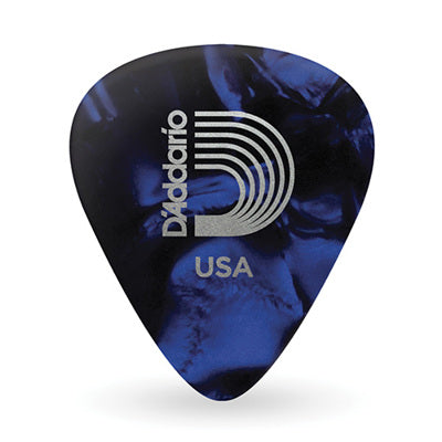 D'Addario Blue Pearl Celluloid Guitar Picks, 10 pack, Extra Heavy | Jack's On Queen