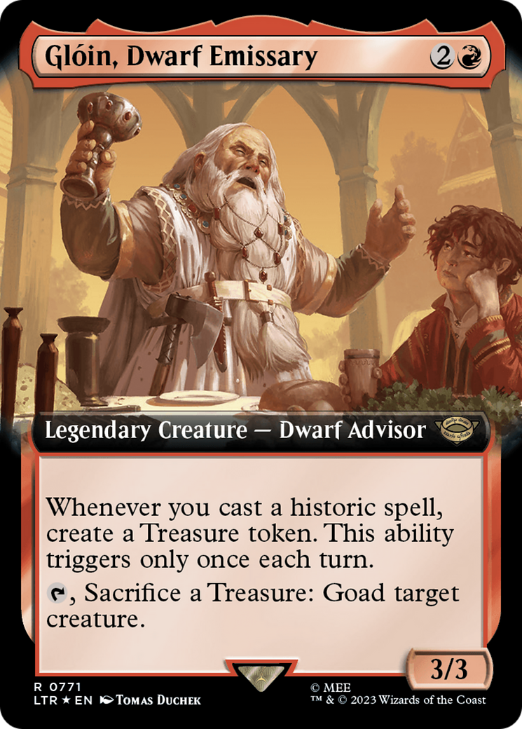 Gloin, Dwarf Emissary (Extended Art) (Surge Foil) [The Lord of the Rings: Tales of Middle-Earth] | Jack's On Queen