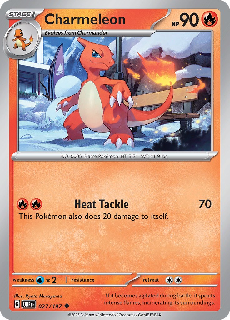 Charmeleon (027/197) [Scarlet & Violet: Obsidian Flames] | Jack's On Queen