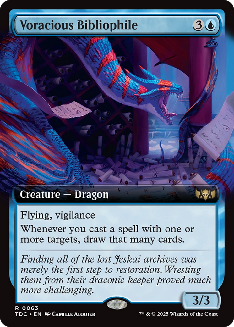 Voracious Bibliophile (Extended Art) [Tarkir: Dragonstorm Commander] | Jack's On Queen