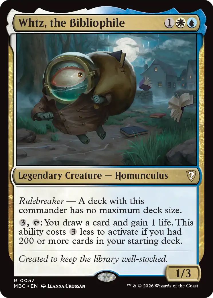 Whtz, the Bibliophile [Mystery Booster: Commander Edition] | Jack's On Queen