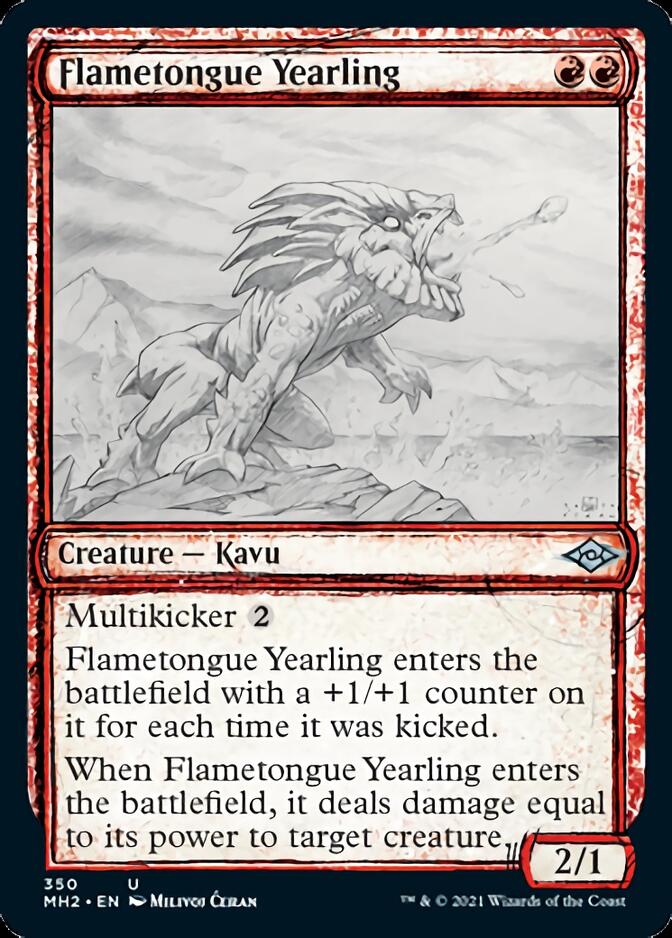 Flametongue Yearling (Sketch) [Modern Horizons 2] | Jack's On Queen