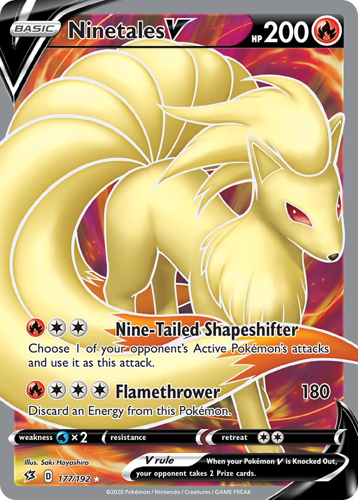 Ninetales V (177/192) [Sword & Shield: Rebel Clash] | Jack's On Queen