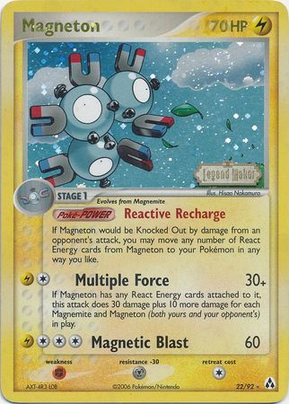 Magneton (22/92) (Stamped) [EX: Legend Maker] | Jack's On Queen