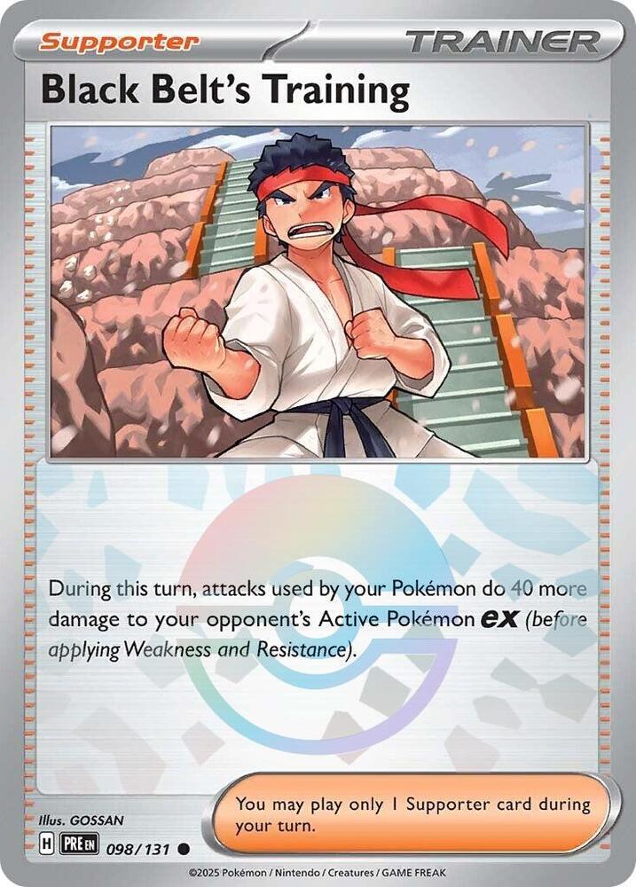 Black Belt's Training (098/131) (Poke Ball Pattern) [Scarlet & Violet: Prismatic Evolutions] | Jack's On Queen