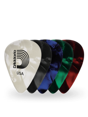 D'Addario ASSORTED PEARL, Medium Gauge (.70mm), 10-Pack guitar picks (1cap4-10) | Jack's On Queen