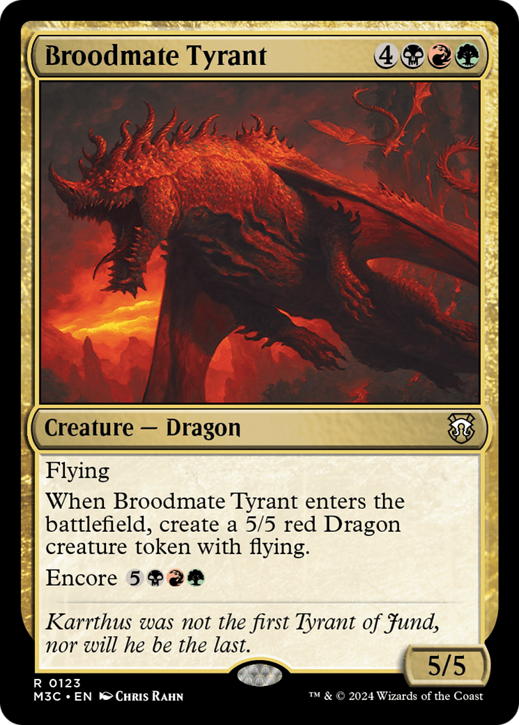 Broodmate Tyrant (Extended Art) (Ripple Foil) [Modern Horizons 3 Commander] | Jack's On Queen