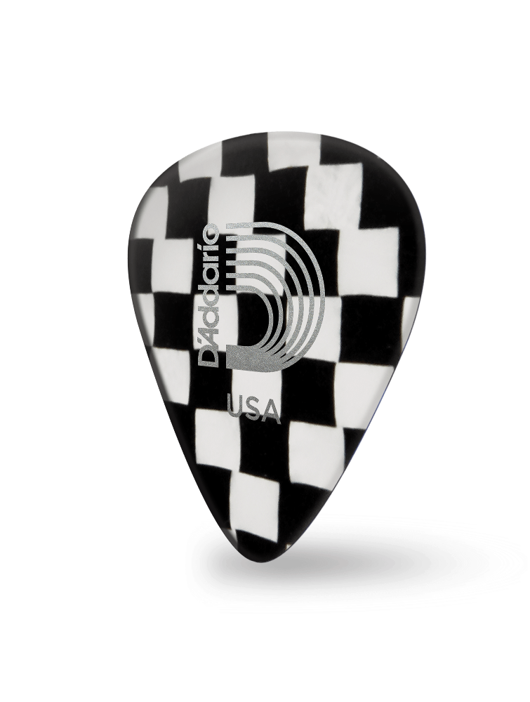 D'Addario, CHECKERBOARD Medium Gauge (.70mm), 10-Pack (1CCB4-10) | Jack's On Queen