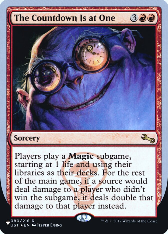 The Countdown Is at One (Unfinity Foil Edition) [The List] | Jack's On Queen