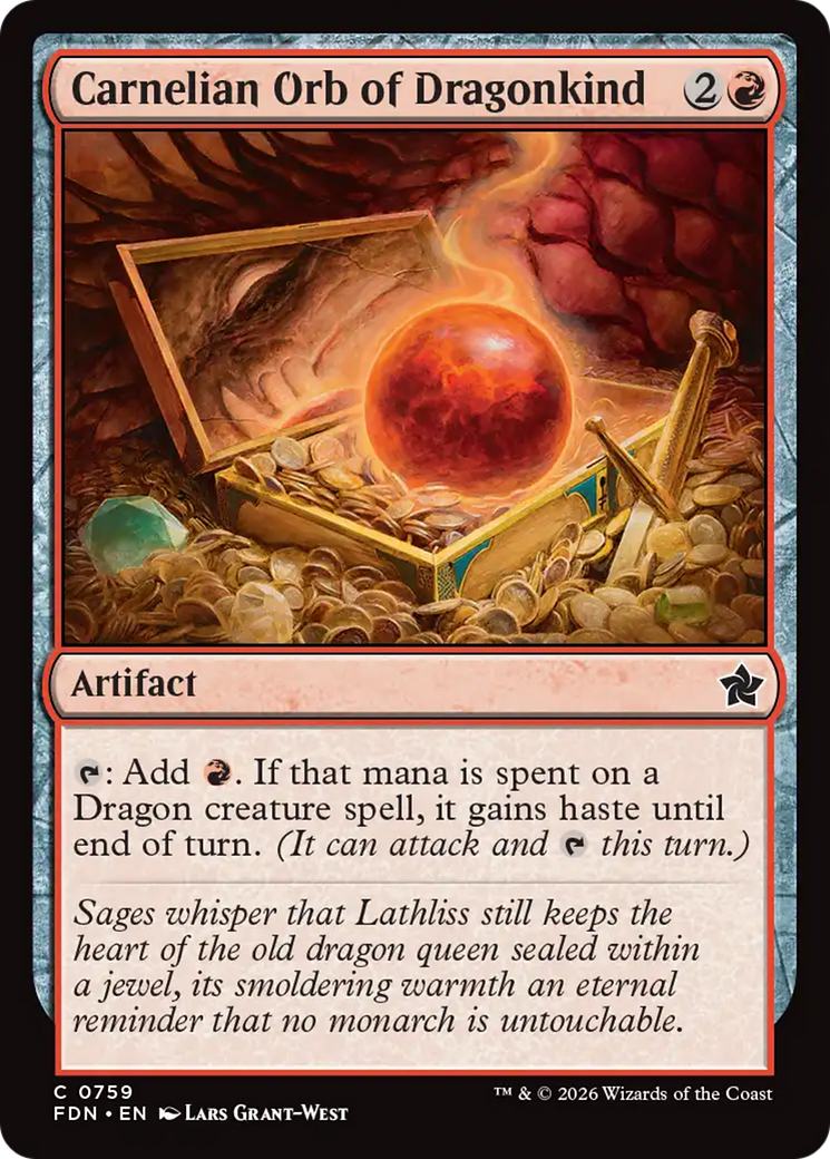 Carnelian Orb of Dragonkind (0759) [Foundations] | Jack's On Queen