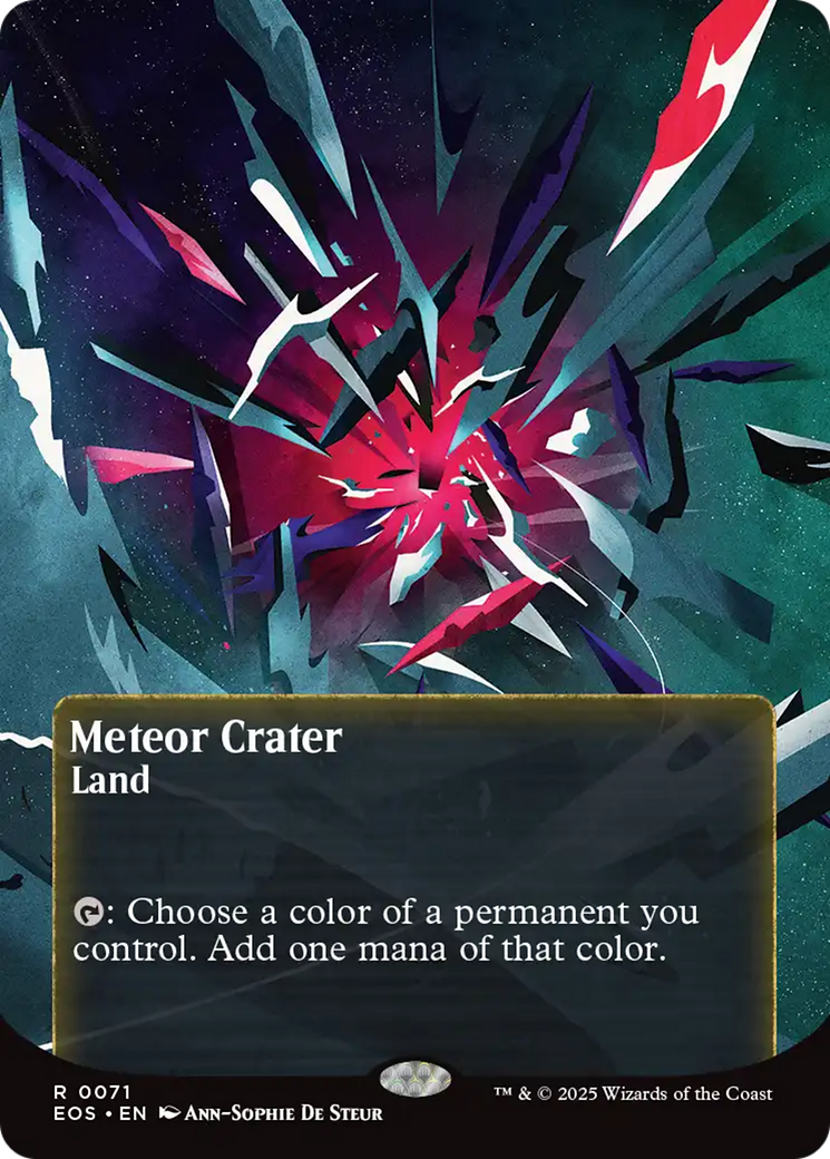 Meteor Crater (0071) (Borderless) [Edge of Eternities: Stellar Sights] | Jack's On Queen