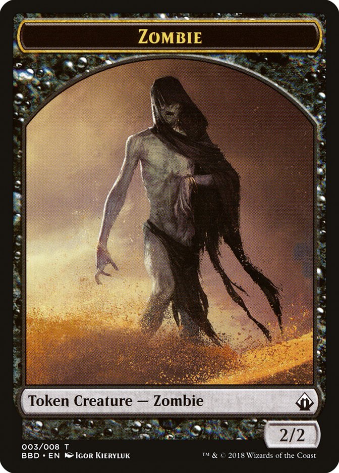 Zombie Token [Battlebond Tokens] | Jack's On Queen