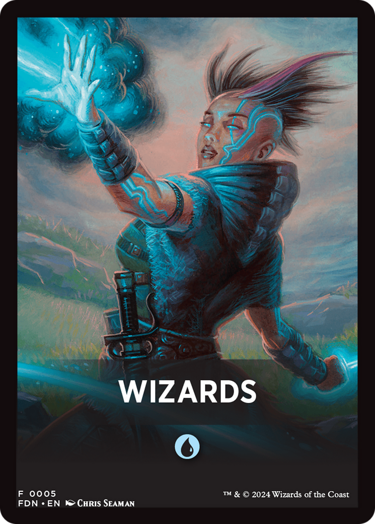 Wizards Theme Card [Foundations Tokens] | Jack's On Queen