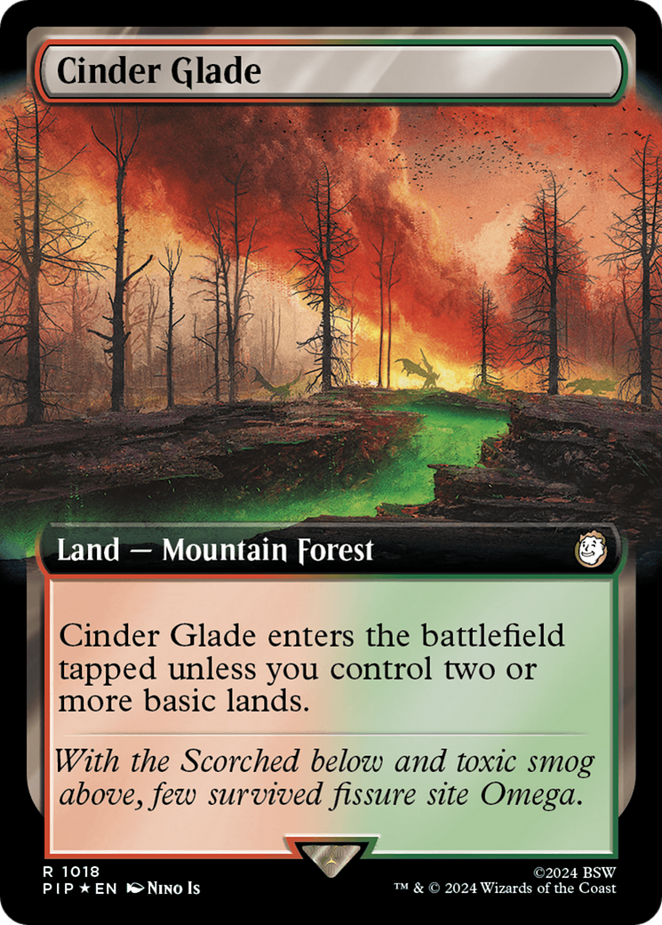 Cinder Glade (Extended Art) (Surge Foil) [Fallout] | Jack's On Queen