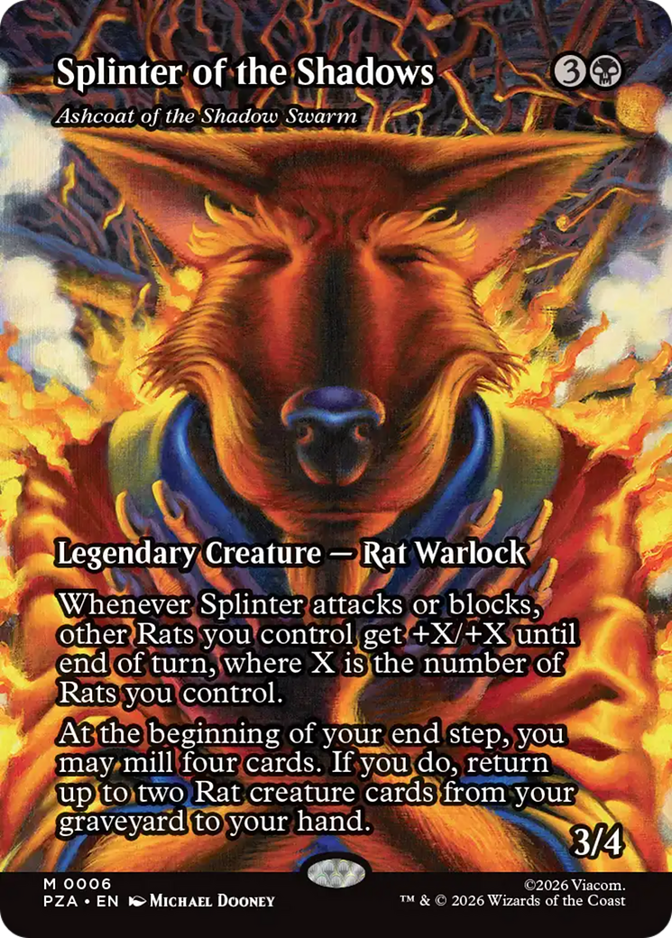 Splinter of the Shadows - Ashcoat of the Shadow Swarm (Borderless) [Teenage Mutant Ninja Turtles Eternal-Legal] | Jack's On Queen