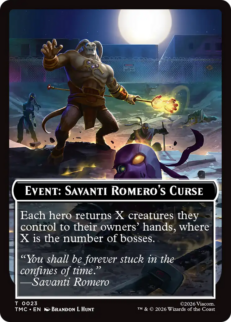 Event: Savanti Romero's Curse [Teenage Mutant Ninja Turtles Commander Tokens] | Jack's On Queen