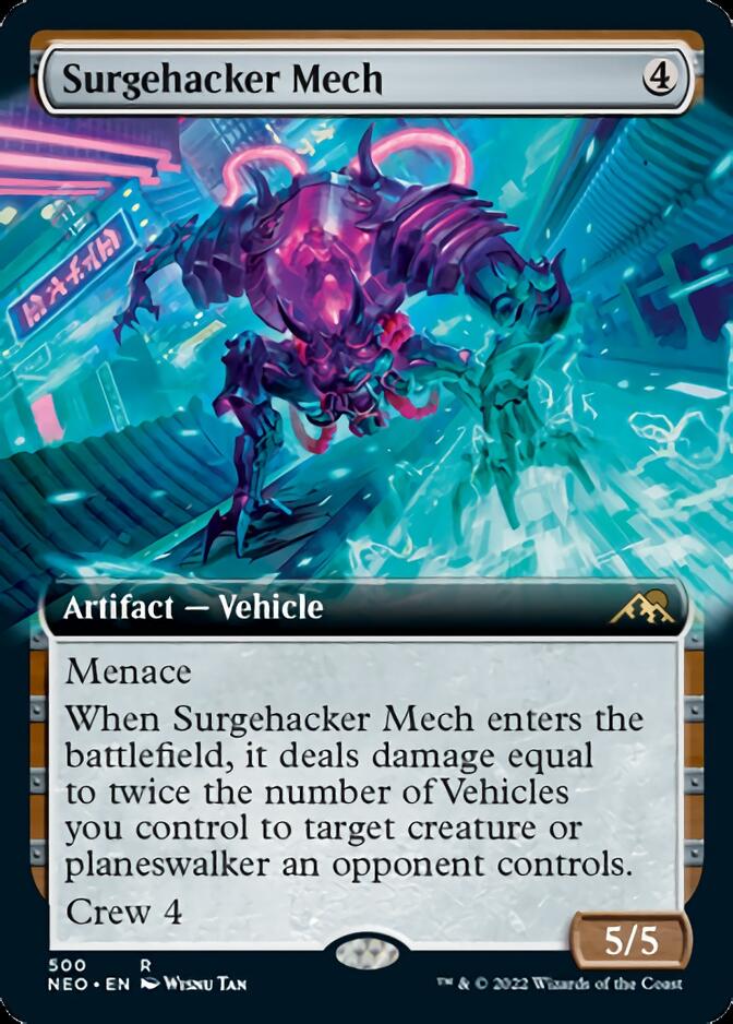 Surgehacker Mech (Extended Art) [Kamigawa: Neon Dynasty] | Jack's On Queen