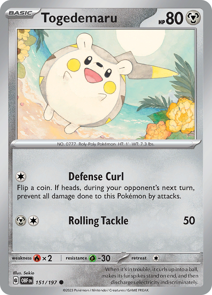 Togedemaru (151/197) [Scarlet & Violet: Obsidian Flames] | Jack's On Queen