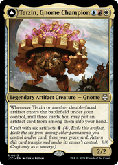 Tetzin, Gnome Champion // The Golden-Gear Colossus [The Lost Caverns of Ixalan Commander] | Jack's On Queen